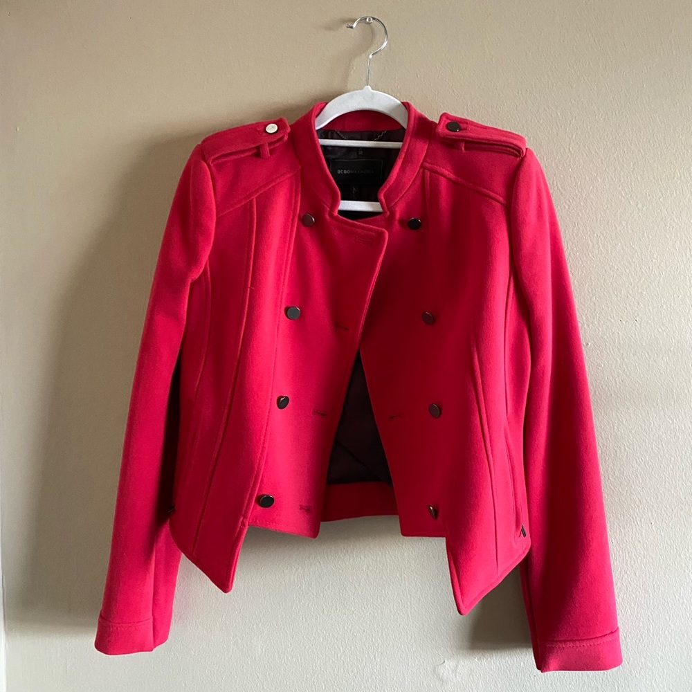 BCBGMazAzria Royce double breasted military jacket